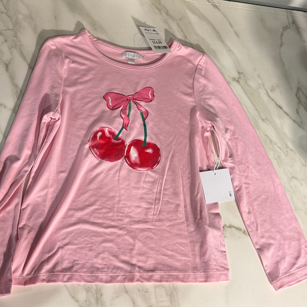 Btween Little Girls Cherry Top, size 8